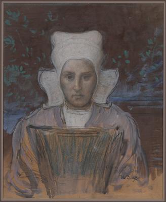 Breton Woman, Study for Mystical Brittany
