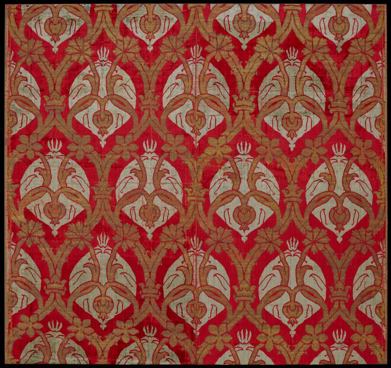 Pair of velvet panels